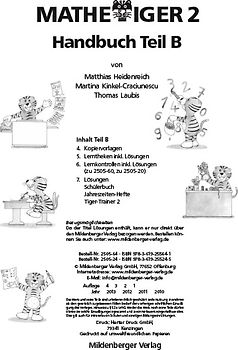 Mathetiger 2, Jahreszeiten-Hefte – Lehrerhandbuch Teil B