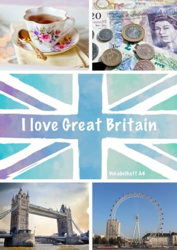 Vokabelheft A4: Vokabelheft Englisch, DIN A4, 100 Seiten, 3 Spalten