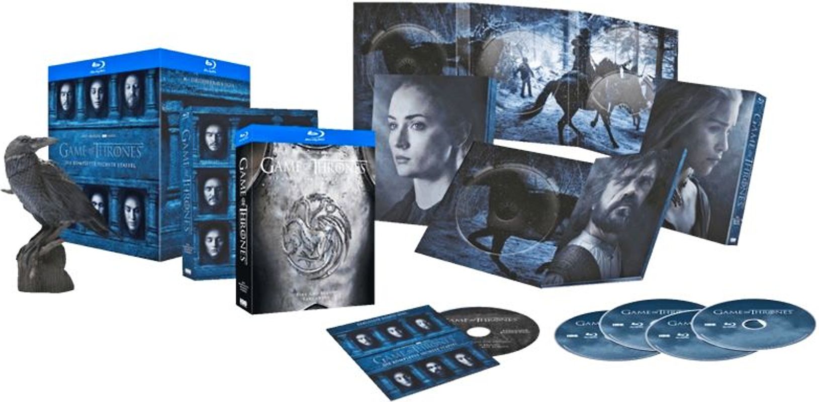 Game of Thrones - Die komplette sechste Staffel [5 Discs, Limitierte Edition, inkl. Rabe Statue] Blu-ray Disc