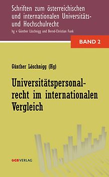 Universitätspersonalrecht im internationalen Vergleich
