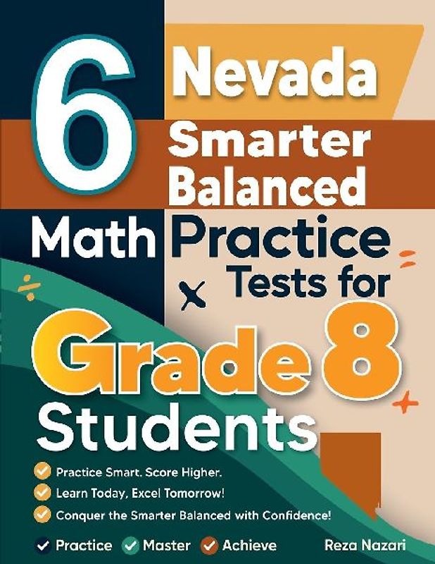 6 Nevada Smarter Balanced Math Practice Tests for Grade 8 Students