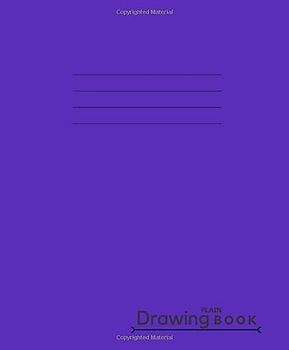 Plain Drawing Book: Blank Drawing Practice, Doodling, Sketchbook, Scrapbook, Pad for Kids, Children, Toddlers, 90 gsm Bulky White Paper 165mm x 200m 64 Pages - Purple cover
