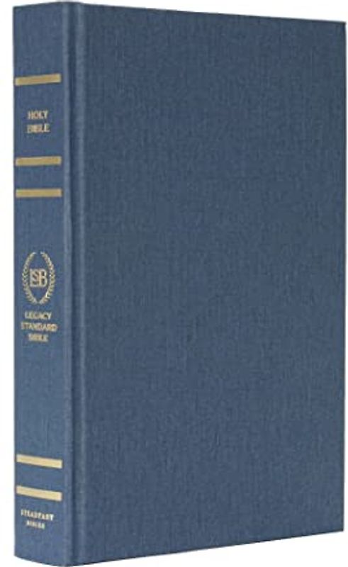 Legacy Standard Bible, Single Column Text Only Edition - Blue Linen Hardcover