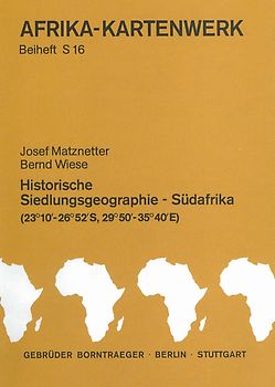 Afrika-Kartenwerk. Farbige Karten auf Speziallandkartenpapier. Dreisprachige Legenden / Serie S: Südafrika (Mocambique, Swaziland, Transvaal, Republik Südafrika) / Historische Siedlungsgeographie. 1:1 Mill / Historische Siedlungsgeographie Südafrika
