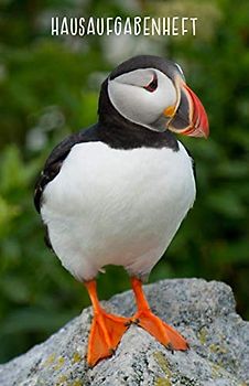 Hausaufgabenheft: mit Papageientaucher, ca. A5, für 1 komplettes Schuljahr