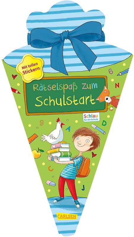 Schlau für die Schule: Rätselspaß zum Schulstart mit Stickern (Schultüte 2023 blau)