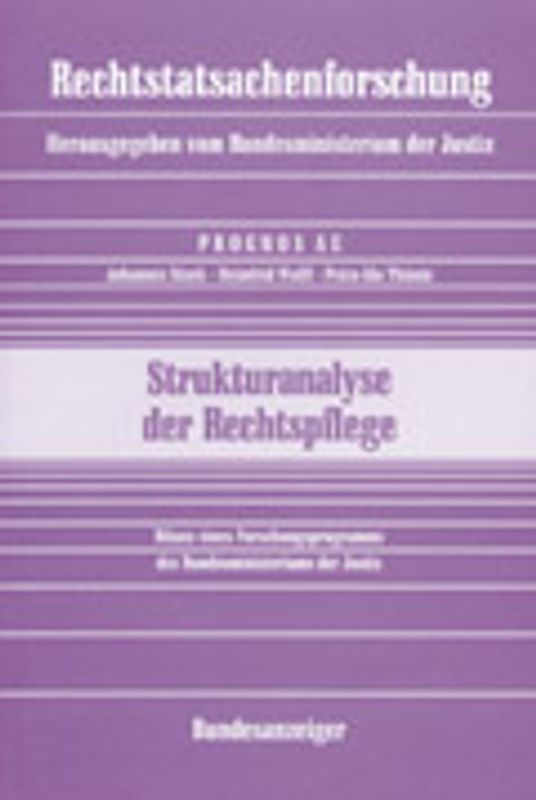 Strukturanalyse der Rechtspflege