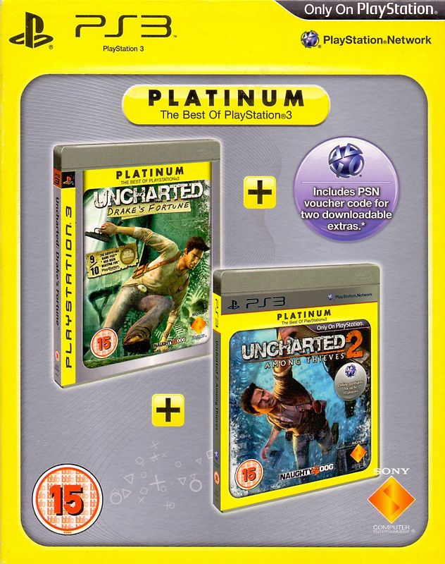 Uncharted: Drakes Fortune / Uncharted 2: Among Thieves [2 Discs, Platinum, Internationale Version] PlayStation 3