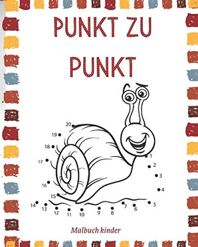 Punkt zu Punkt Malbuch Kinder: Ein lustiges Punkt-zu-Punkt-Buch mit niedlichen Tieren für Kinder, Jungen und Mädchen im Alter von 3-8 Jahren