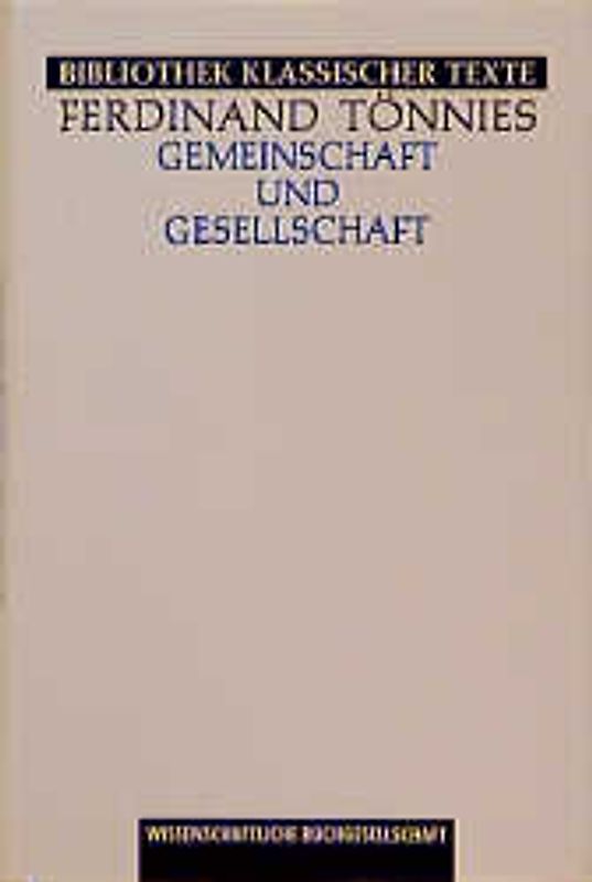 Gemeinschaft und Gesellschaft