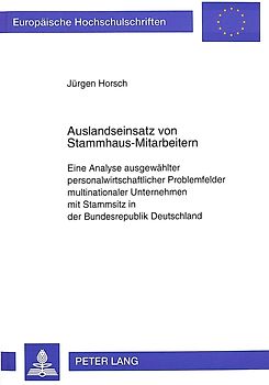 Auslandseinsatz von Stammhaus-Mitarbeitern