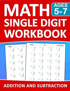 Single Digit Addition and Subtraction Math Workbook With Answers: Single Digit Addition and Subtraction Practice Workbook For Pre-Kindergarten - 1st ... 1500 Exercises | Single Digit math Worksheets