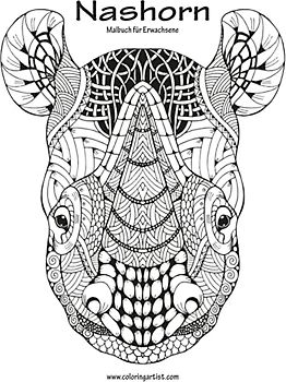 Nashorn-Malbuch für Erwachsene 1