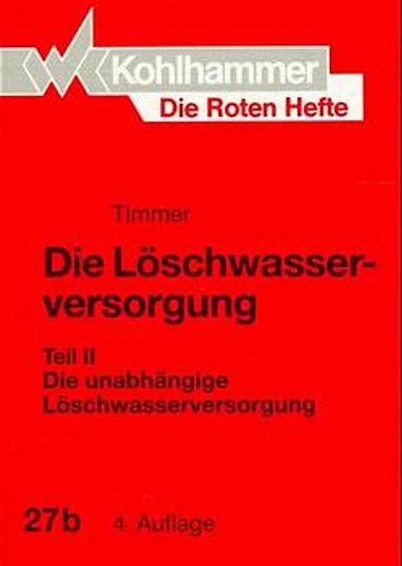 Die Löschwasserversorgung