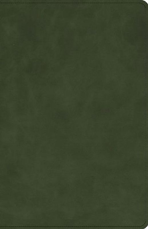 CSB Large Print Personal Size Reference Bible, Optimal Type, Holman Handcrafted Collection, Marbled Olive Premium Calfskin