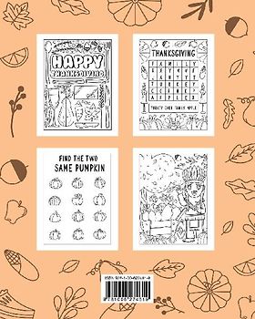 My Thanksgiving Activity Book for Kids Age 4-8