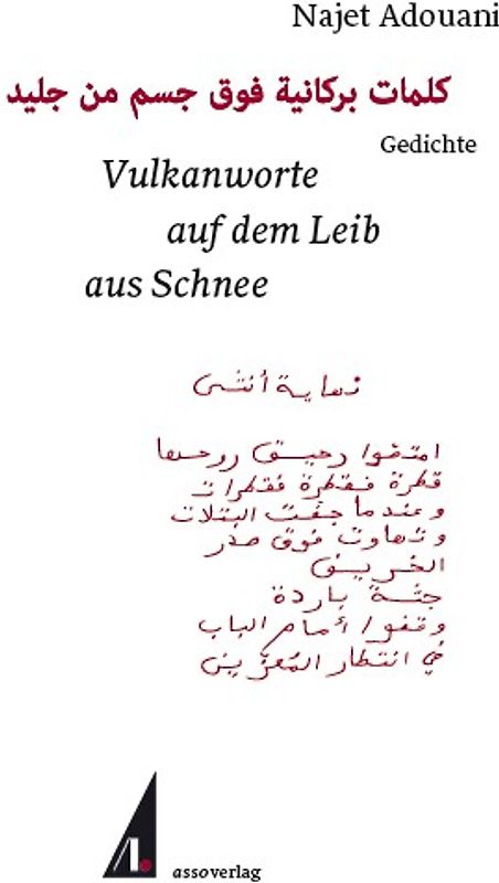 Vulkanworte auf dem Leib aus Schnee