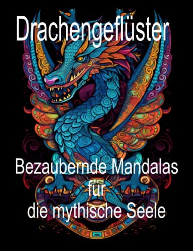 Drachengeflüster Bezaubernde Mandalas für die mythische Seele: Dieses Mandala - Malbuch ist sehr gut geeignet für alle Altersgruppen, egal ob Kind ... für alle Drachen - Freunde, mit 50 Motiven