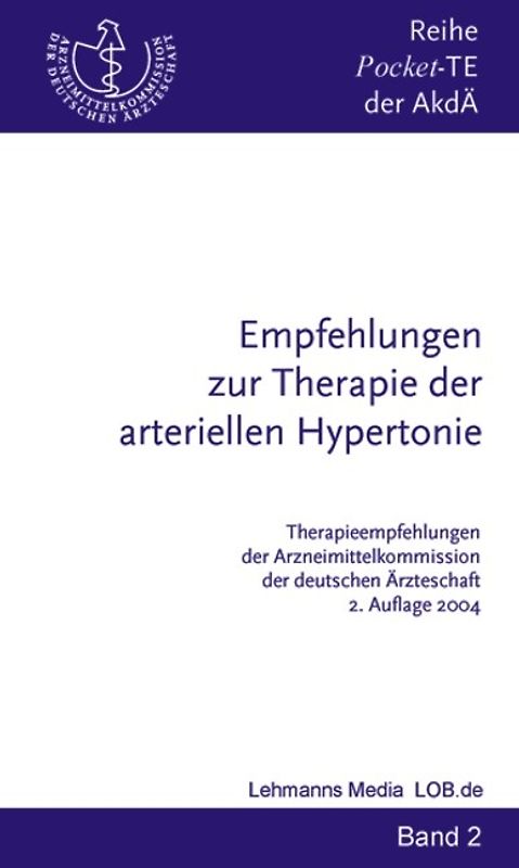 Empfehlungen zur Therapie der arteriellen Hypertonie