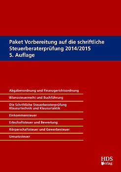Paket Vorbereitung auf die schriftliche Steuerberaterprüfung 2014/2015