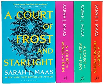A Court of Thorns and Roses Series Sarah J. Maas 4 Books Collection Set (A Court of Thorns and Roses, A Court of Mist and Fury, A Court of Wings and Ruin, A Court of Frost and Starlight)