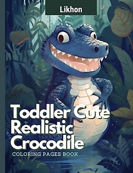 Likhon Toddler Cute Realistic Crocodile Coloring Pages Book