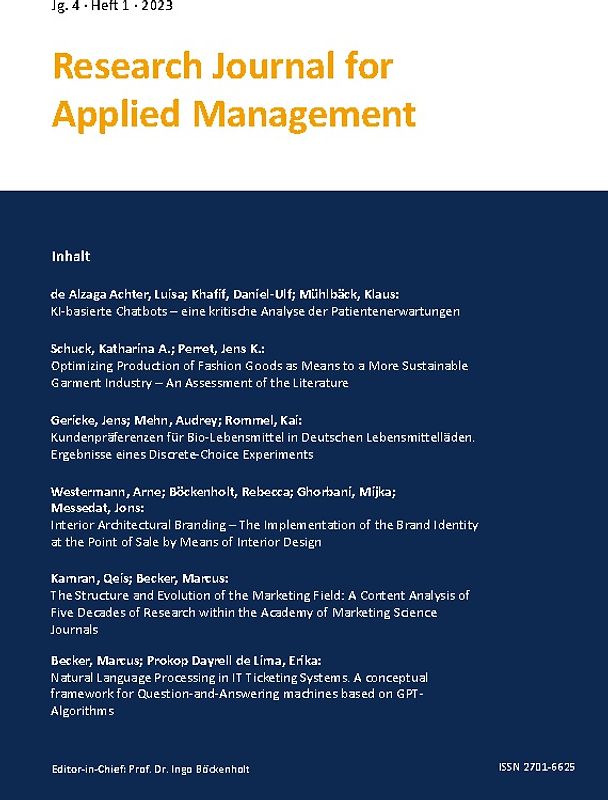 Research Journal for Applied Management - Jg. 4, Heft 1