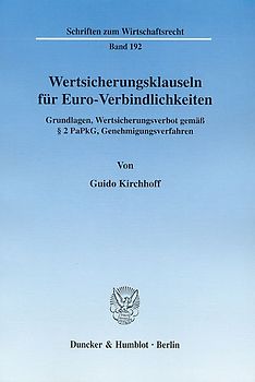 Wertsicherungsklauseln für Euro-Verbindlichkeiten.