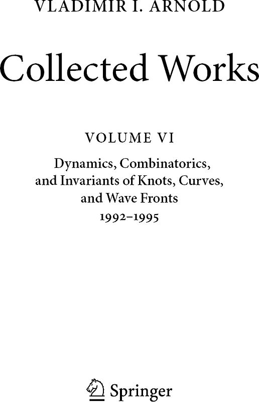 VLADIMIR I. ARNOLD—Collected Works