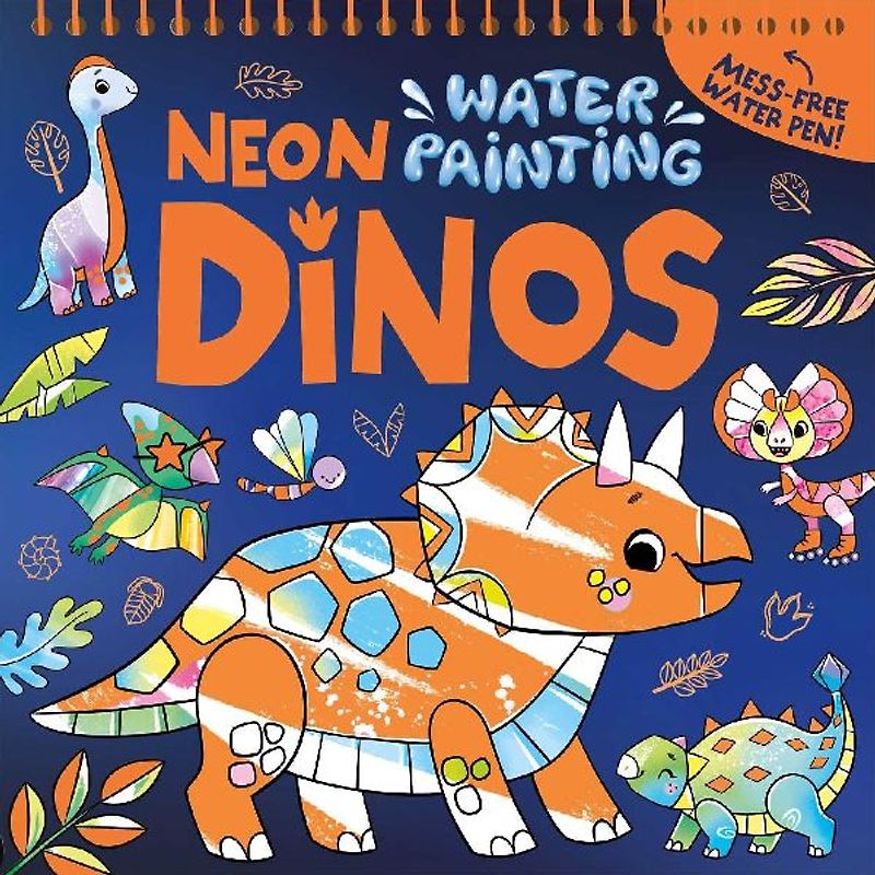 Water Painting: Neon Dinos