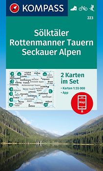KOMPASS Wanderkarten-Set 223 Sölktäler, Rottenmanner Tauern, Seckauer Alpen (2 Karten) 1:55.000