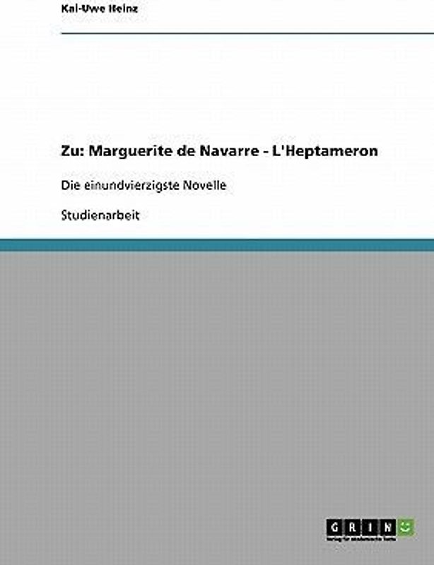 Zu: Marguerite de Navarre - L'Heptameron