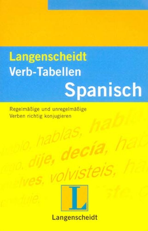 Langenscheidt Verb-Tabellen. Spanisch