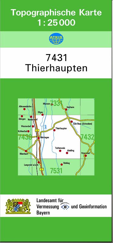 TK25 7431 Thierhaupten
