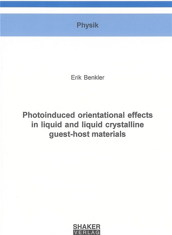 Photoinduced orientational effects in liquid and liquid crystalline guest-host materials