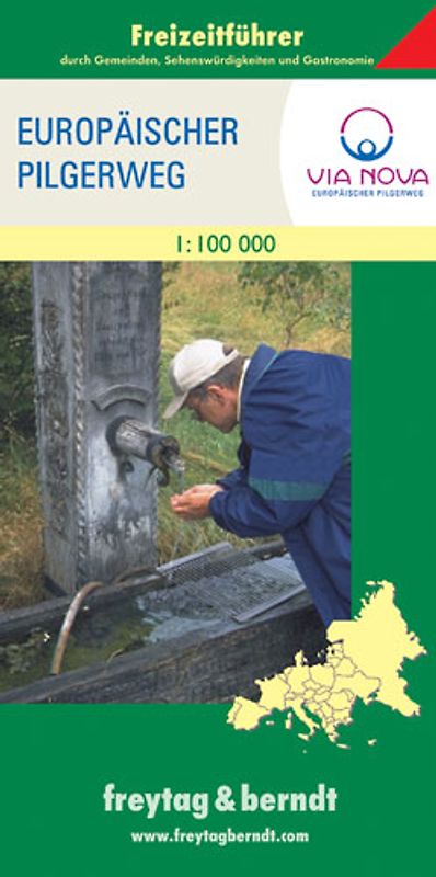 Via Nova Europäischer Pilgerweg Freizeitkarte