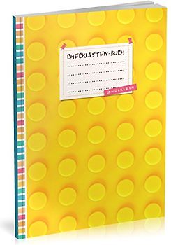 Checklisten-Buch: To Do Listen Planer | Ca. A5 Softcover | 70+ Seiten mit Titel, Datum & Register | Perfekt für Aufgaben zum Abhaken, Leselisten, Packlisten uvm. | Motiv „Baustein“