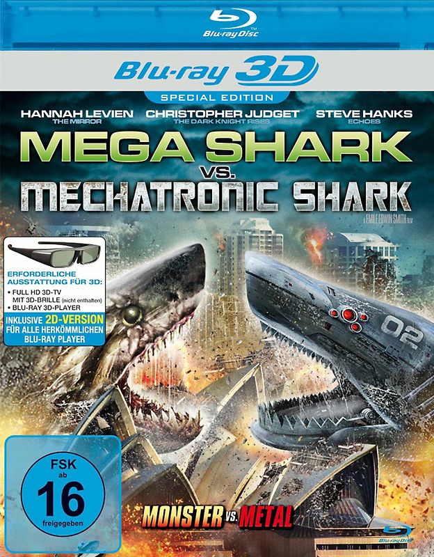Mega Shark vs. Mechatronic Shark 3D 3D Blu-ray Disc
