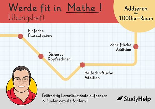 Werde fit in Mathe – Addition bis 1000: Übungsheft für die 3. Klasse