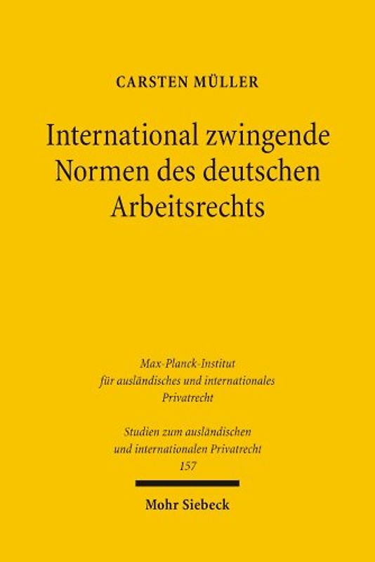 International zwingende Normen des deutschen Arbeitsrechts