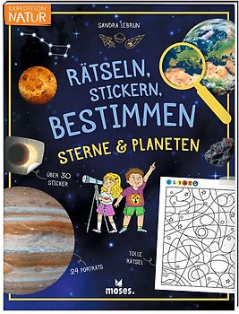 Rätseln, Stickern, Bestimmen - Sterne & Planeten