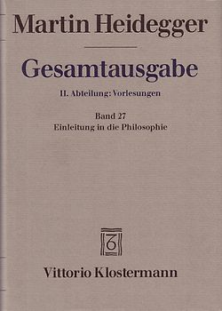 Einleitung in die Philosophie (Wintersemester 1928/29)