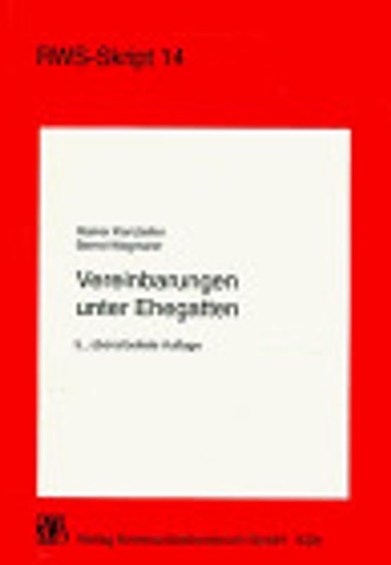 Vereinbarungen unter Ehegatten