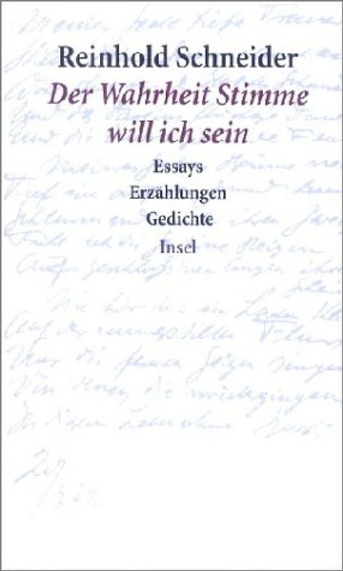 Der Wahrheit Stimme will ich sein