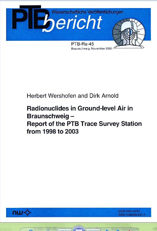 Radionuclides in Ground-level Air in Braunschweig