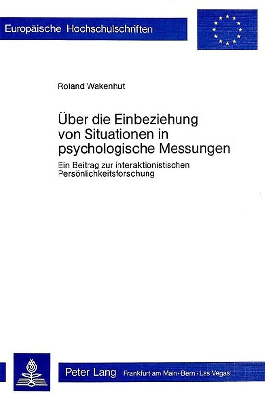 Über die Einbeziehung von Situationen in psychologische Messungen