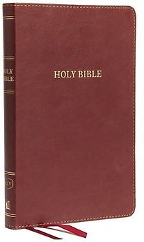 KJV, Thinline Bible, Standard Print, Imitation Leather, Burgundy, Red Letter Edition