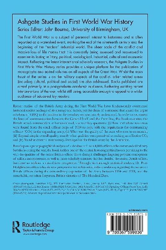 British Infantry Battalion Commanders in the First World War