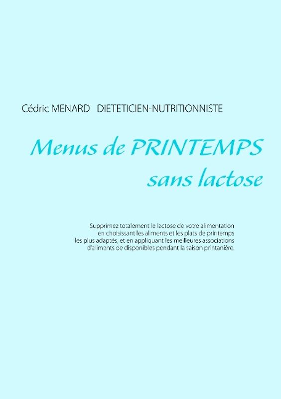 Menus de printemps sans lactose