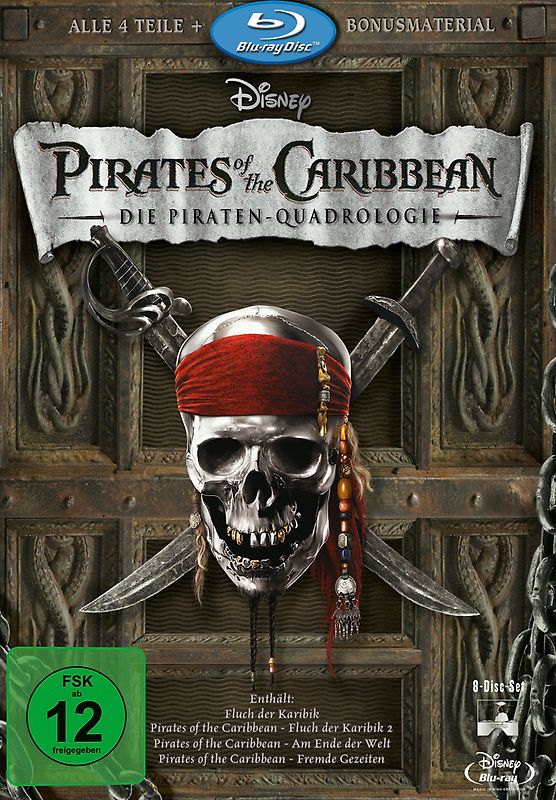 Pirates of the Caribbean 1-4 Collection Blu-ray Disc